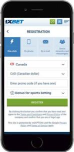 1xbet registration by mobile